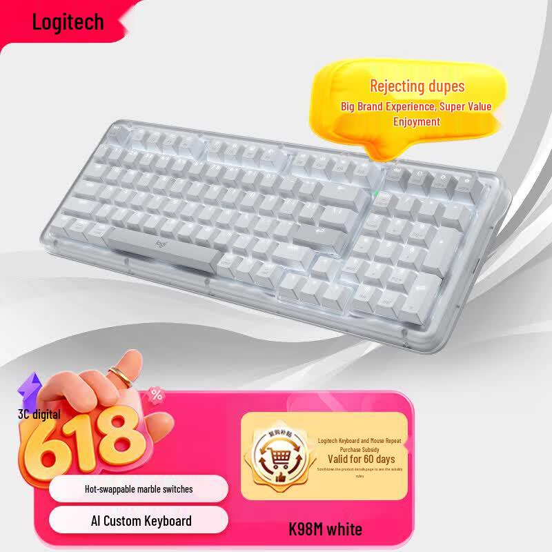 Logitech ALTO KEYS K98M Серия Amber AI Кастомная Беспроводная Механическая Клавиатура