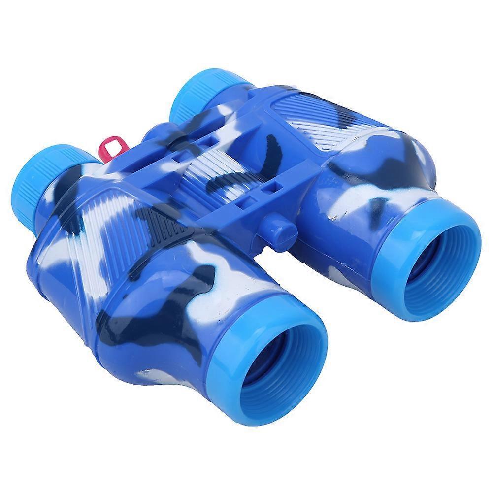Toy Military Telescope Compass Set Plastic Binoculars Outdoor Toys for Children(Blue )