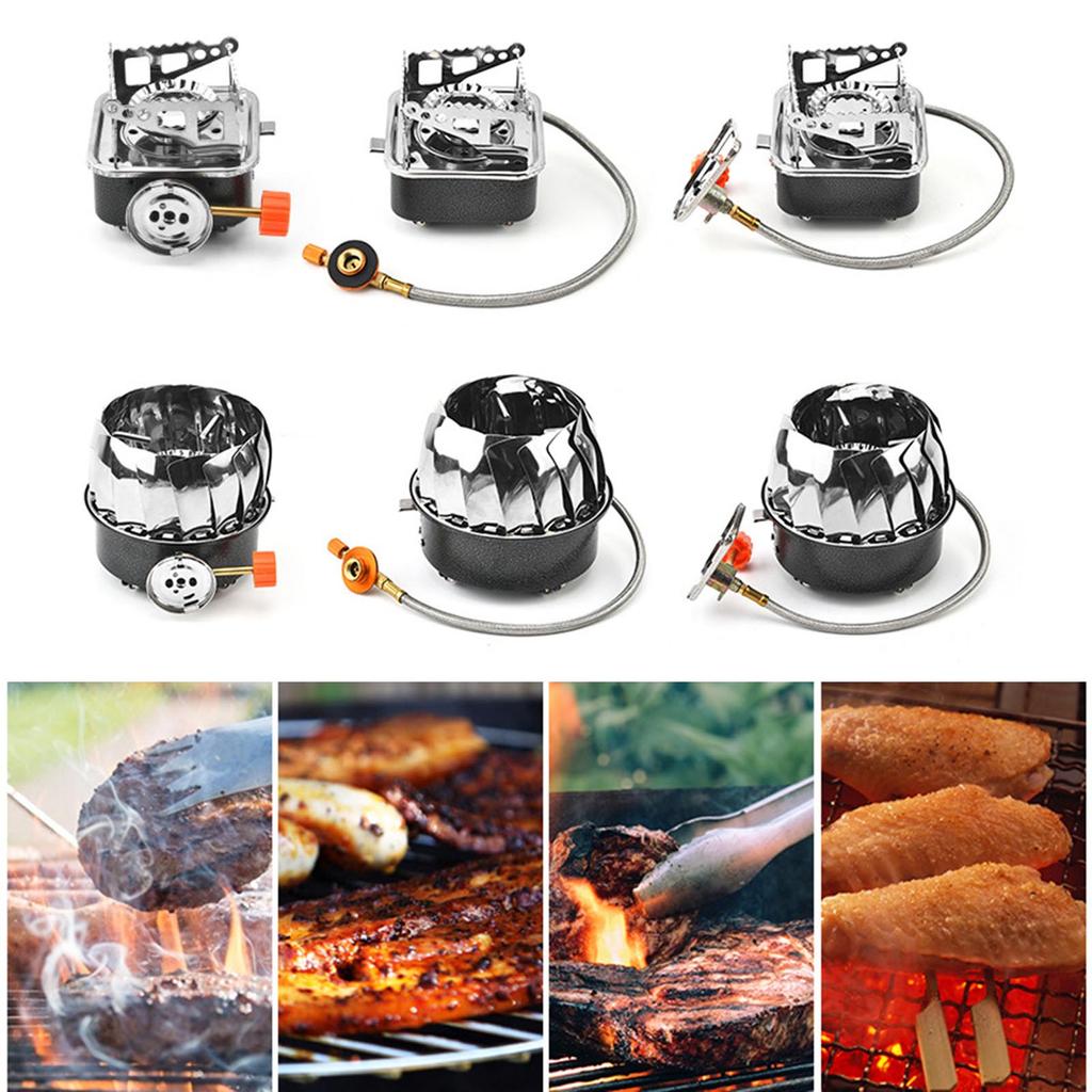 Компактная походная газовая плита, переносная уличная плита, простая в использовании складная плита, идеально подходит для кемпинга, походов и пикников