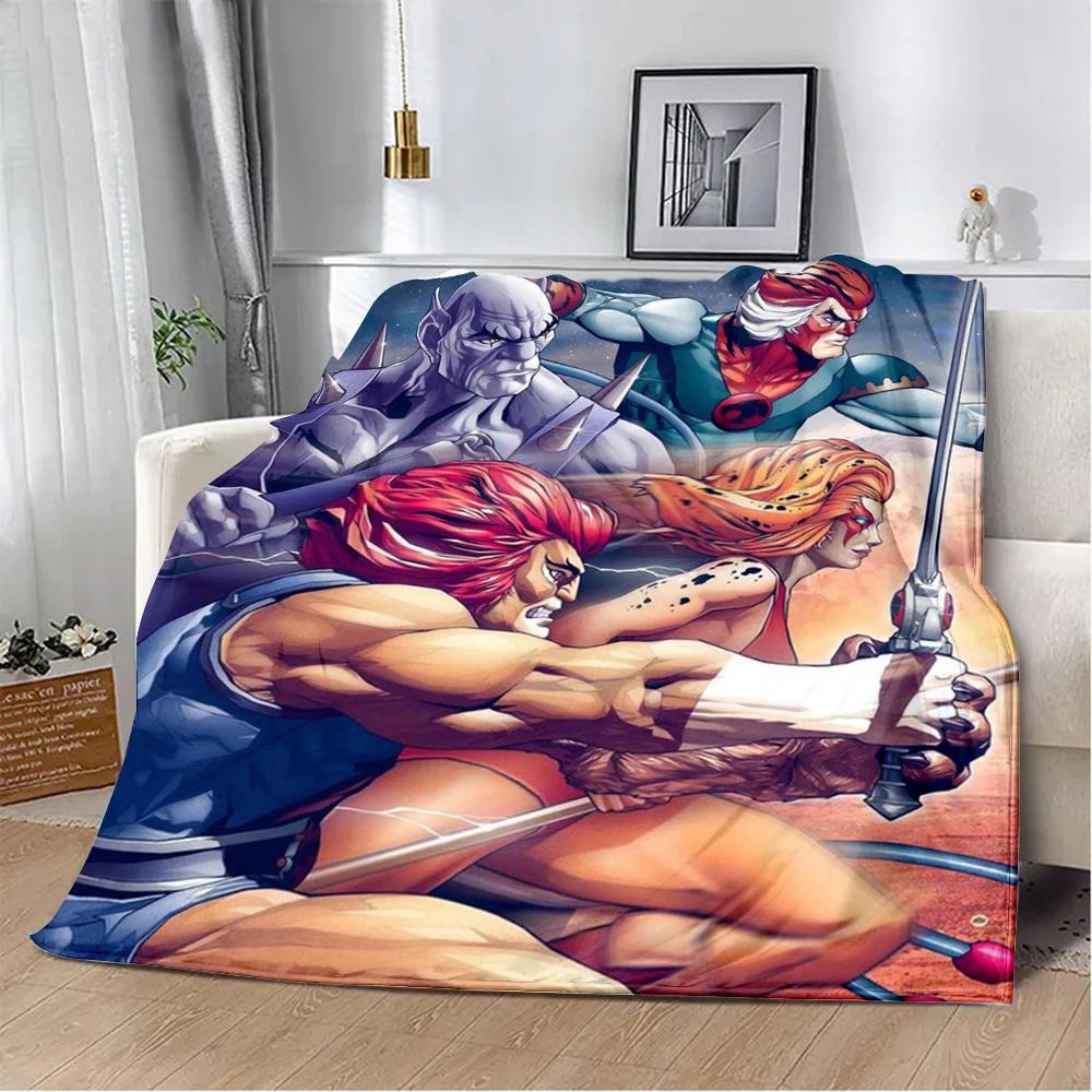 Fashion Cartoon Thundercats Printed Blanket Picnic Blankets Warm Blanket Soft and Comfortable Blanket Home Travel Birthday Gifts