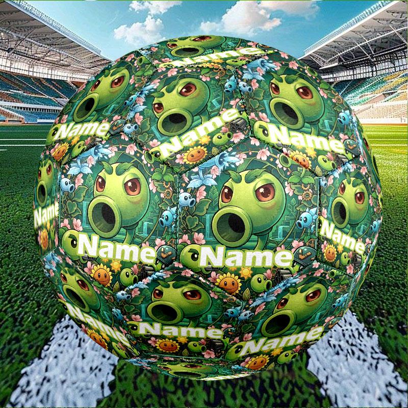 Custom Name Personalized Plants vs. Zombies Print Size 5 Soccer Ball Training & Match Football, for Team, Kicking, Gift for Football Enthusiasts
