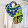 180*65cm 100% Mulberry Silk Printed Scarf Summer Sun Protection Thin Shawl Beach Scarf Neckerchief