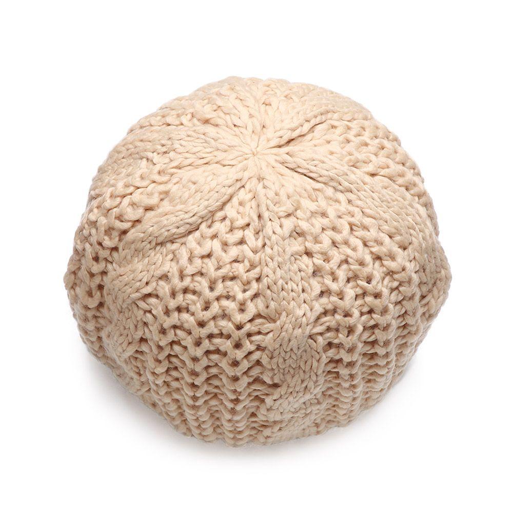 Women Girl Vintage Elegant Ribbed French Artist Cap Painter Hat Beret Hat Knitted Cap