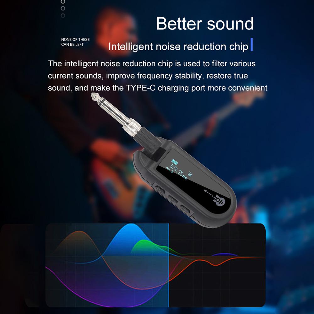 Беспроводная гитарная система, перезаряжаемый гитарный передатчик, приемник, УВЧ, регулируемая громкость для