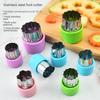 6-Piece Stainless Steel Cutter Set: Fruit, Vegetable, and Noodle Molds