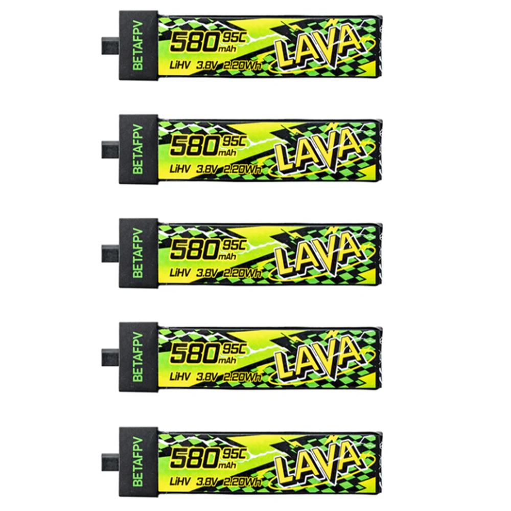 BETAFPV LAVA II 580mAh 1S Battery BT2.0 For Air75, Meteor75 Pro Whoop Drone FPV For 6 Ports 1S Battery Charger & Adapter
