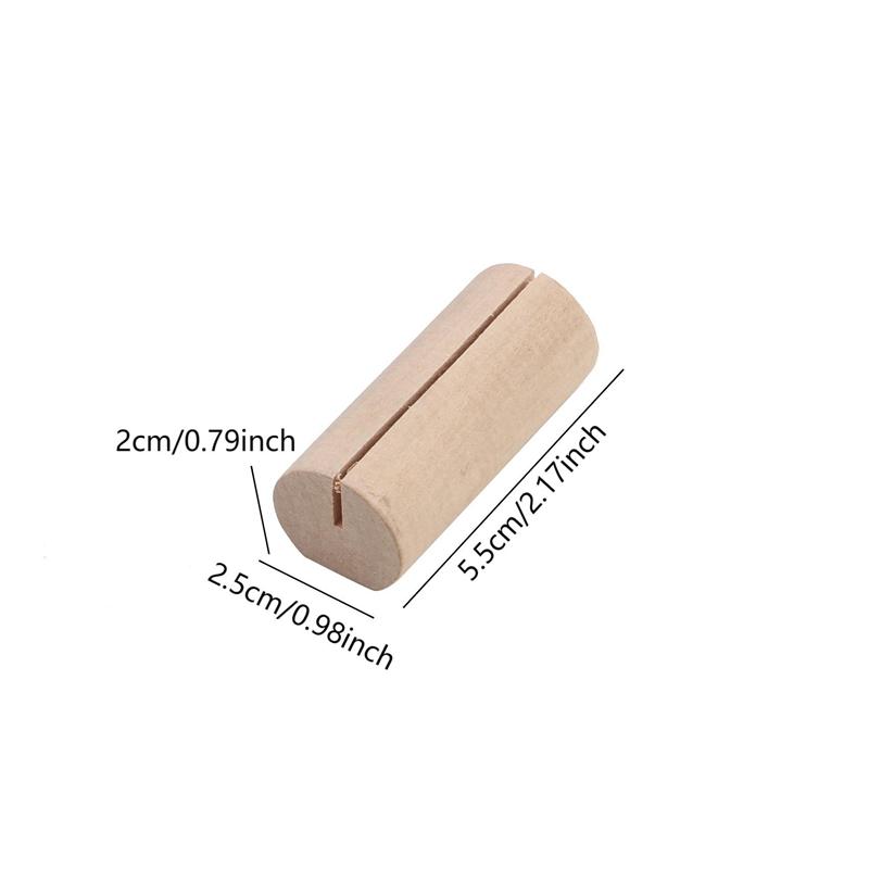 Pack Of 10 Wooden Place Card Holder Photo Postcard Holder for Rustic Wedding Birthday Party Table Number Name Standup Signs Base