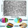 100x140cm Graffiti Coloring Blanket Washable DIY Drawing Art Mat for Parent Child Activity Gift Painting Graffiti Blanket