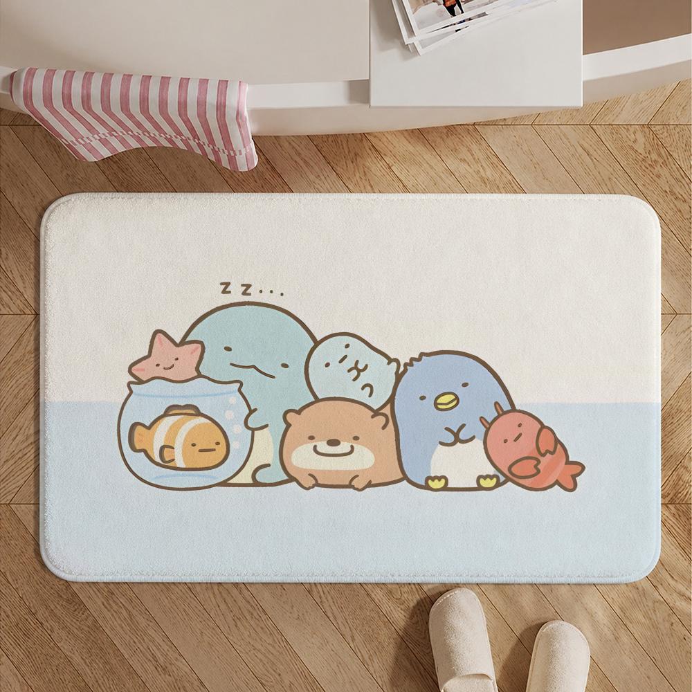 IP-MamegomaS Floor Mat Soft Non-Slip Bath Mat, Bedside Carpet, Absorbent Doormat for Home