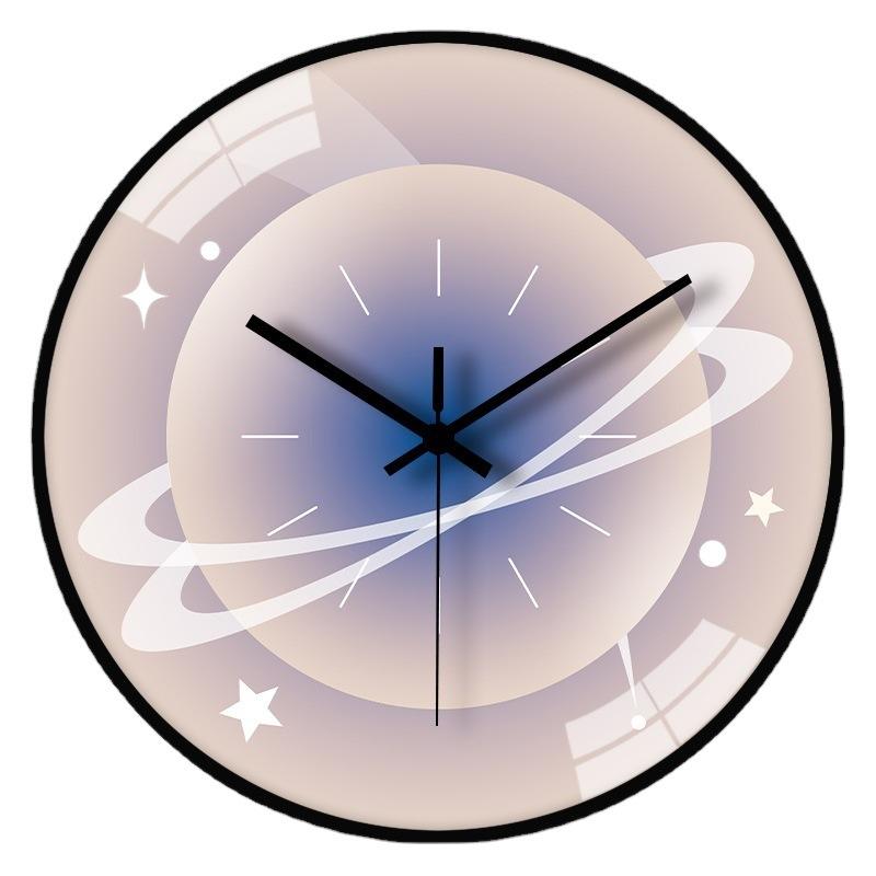 10-дюймовые 25 см часы для гостиной, для дома, без пробивания отверстий, часы-планета, настенные часы, креативные, для спальни, бесшумные часы