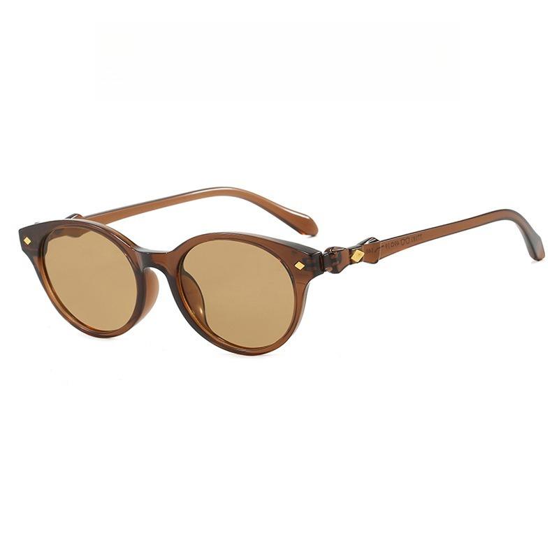 Солнцезащитные очки с маленькой оправой нового дизайна для женщин, модные, ретро, с защитой от синего света, солнцезащитные очки, персонализированные очки с овальной оправой