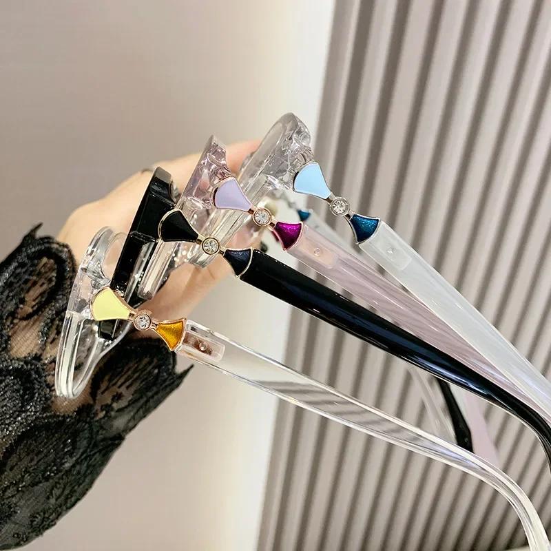 Women Trendy Luxury Finished Reading Glasses Blue Light Blocking Presbyopia For Female Fashion Cat Eye Design Far Sight Eyewear