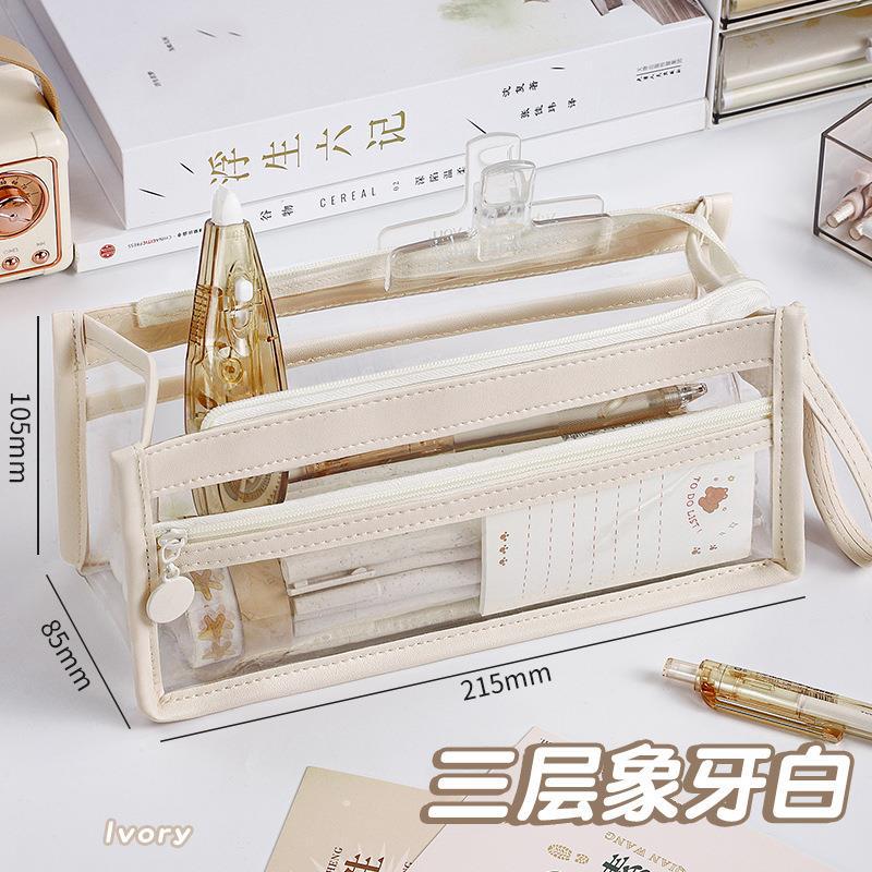 Прозрачная сумка для карандашей высокой стоимости, специальная для экзаменов, простая косметичка большой вместимости, многофункциональное открытие, удобная сумка для канцелярских принадлежностей