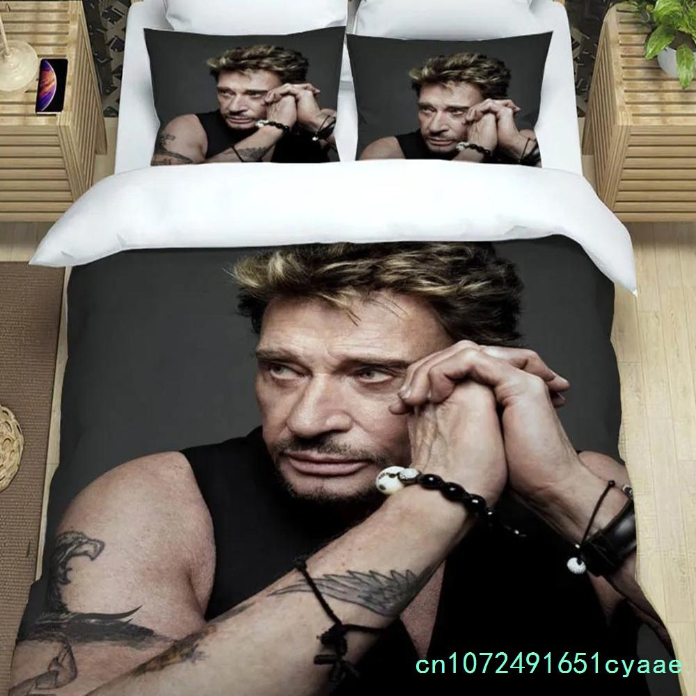 Постельное белье Rock Star Johnny Hallyday Изысканный комплект постельных принадлежностей Пододеяльник Комплект с одеялом Постельное белье Роскошный подарок на день рождения