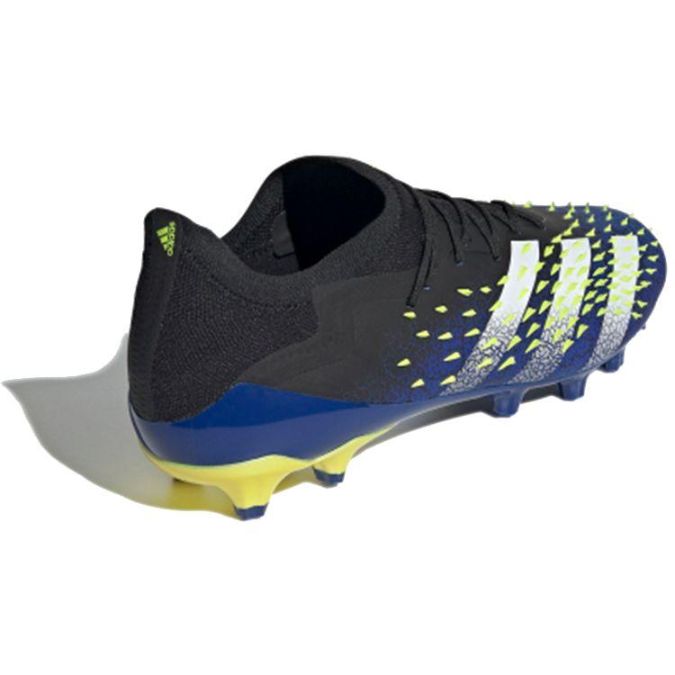Adidas Predator Freak.1 Low AG Demonskin - черные мужские кроссовки Core-Black Cloud-White Solar-Yellow FZ3752