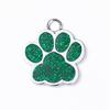 Solid Paw Print Pet ID Tag Zinc Alloy Dog Cat Name Plate Custom Laser Engraving Design Collar Keychain OEM Accepted