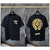 Unisex Loose Fit Cotton T-Shirt With Sanskrit Cross Sword Print Streetwear Tee
