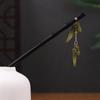 Деревянная шпилька для волос в старинном стиле с кисточками для ханьфу - имитация черного дерева, дизайн Step-Shaking, аксессуар для женского костюма