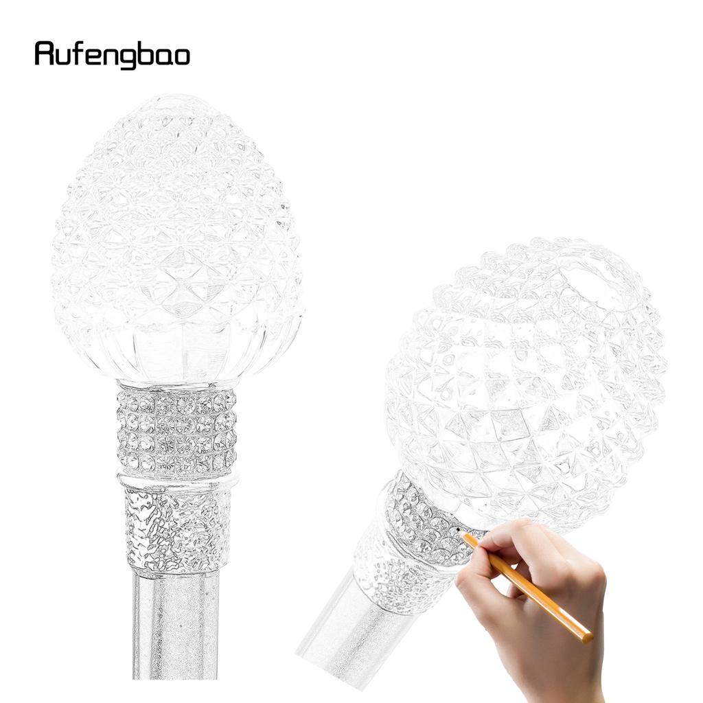 Прозрачный стеклянный шар Золотисто-зеленый сплав Волшебные палочки для девочек Палочка принцессы для ходьбы Косплей Свадьба День рождения 92 см