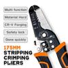 175mm Stripping Crimping Pliers Wire Stripper Multi Functional Ring Crimpper Electrician Peeling Network Cable Stripper Tools