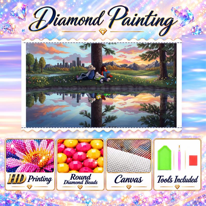 Undertale Diamond Painting Kit 5D Full Drill DIY Diamond Mosaic Wall Art Home Decor