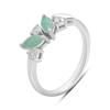 Серебряное кольцо с натуральным изумрудом 0.8ct, вес изделия 2,41 гр (2206286)