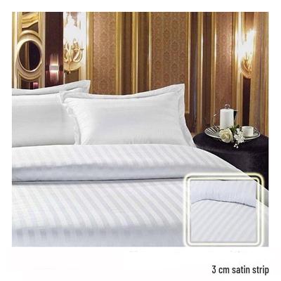 Пятнистый отель Сатин Страйп 100% хлопок 4 предмета постельного белья: Пододеяльник, Простыня, Наволочка - Роскошное Постельное Белье Гостиничного Качества