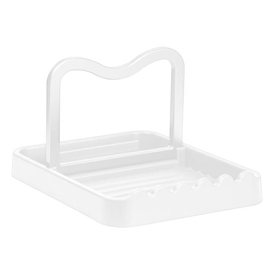 Держатель крышек кастрюль Подставка для кухонной утвари Нескользящая конструкция Легко чистить Кухонная столешница Складной