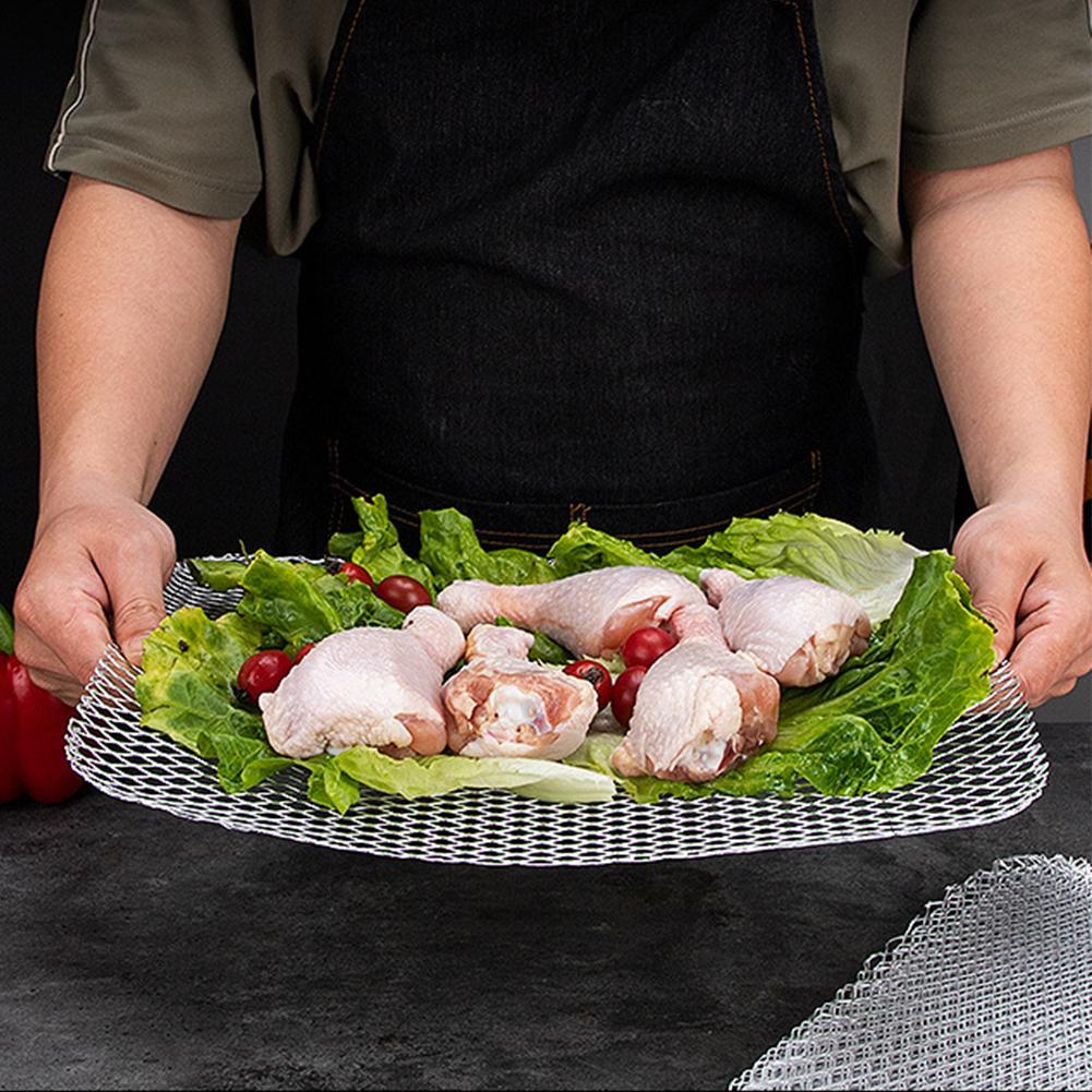 10PCS Aluminum Non-stick Outdoor Barbecue Net Disposable Grill Net BBQ Baking Mat Oven Mat High Temperature Resistance Grill Net