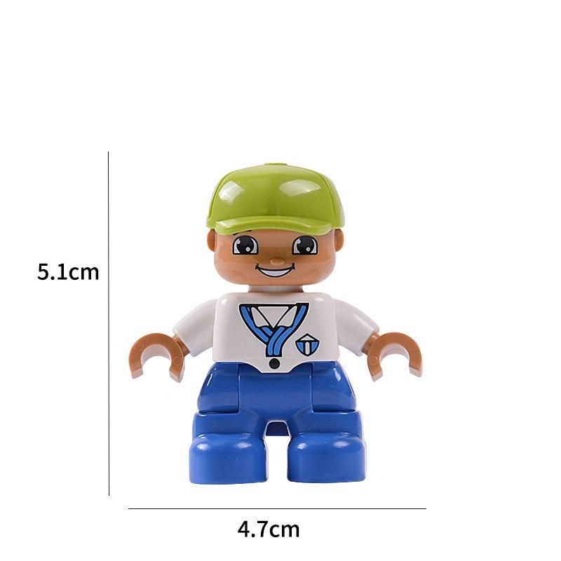 Фигурка, модель большого размера, минифигурка, строительный блок, кукла, семейная, профессиональная, совместимая с игрушкой с большими частицами