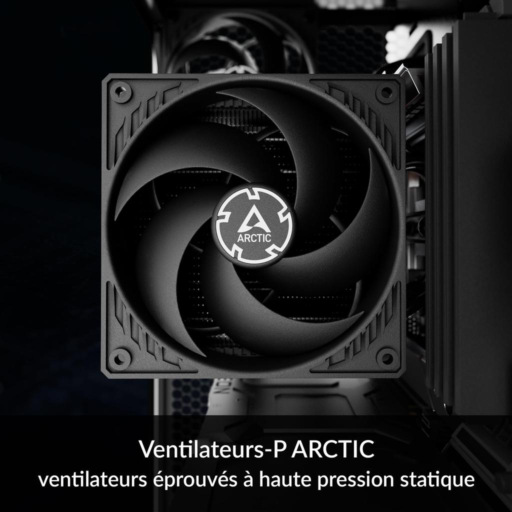 ARCTIC Freezer 36 - Кулер для процессора, Двойной вентилятор, Push-Pull, Однобашенный, 120-мм P-вентиляторы x2, Высокое статическое давление, 200-1800 об/мин, Гидродинамический подшипник, MX-6