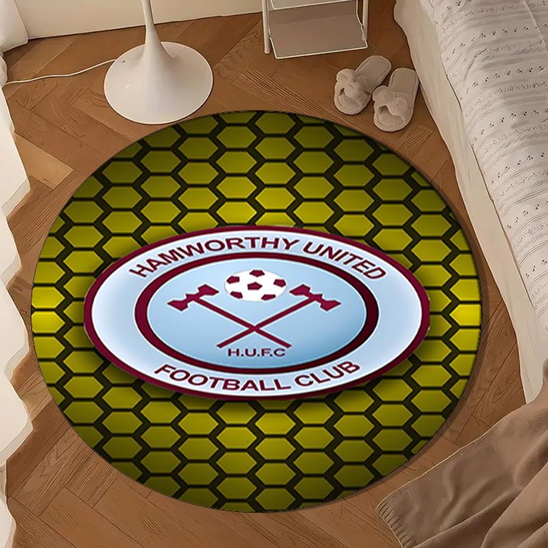 Ham-worthy United Football Club Round mat Home Decor, Chair rug For livingroom,Bedroom, doormat home decor Birthday Gift Christmas Gifts