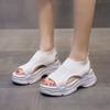Весенняя и летняя обувь Большие размеры Толстая подошва Спортивная обувь на толстой подошве Танкетка на толстой подошве Мягкая подошва Удобные сандалии Женская обувь