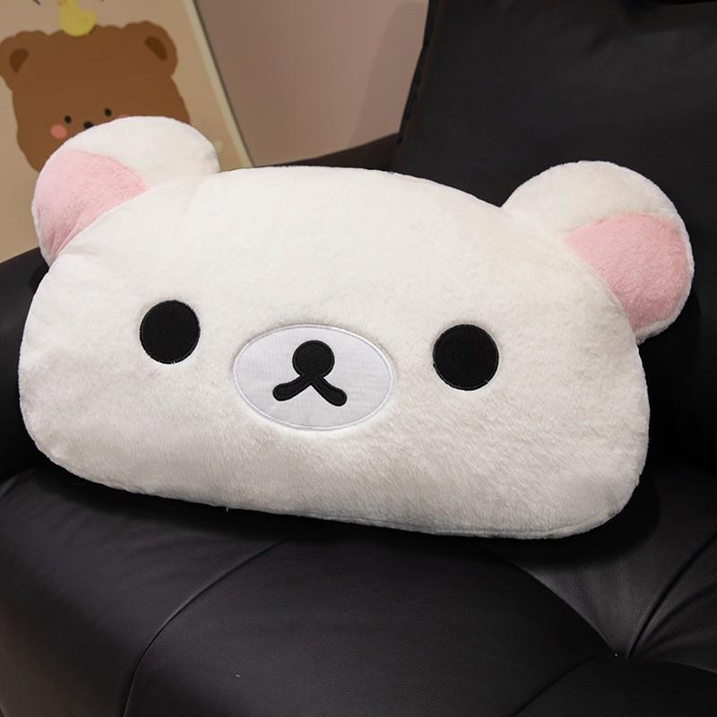 Plush Rilakkuma Pillow For Kids And Teens Soft Cotton Bed Cushion For Dorm Room Decor