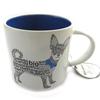 [M9881] - Ceramic Mug 'Wild About Words' (Chihuahua) Blue