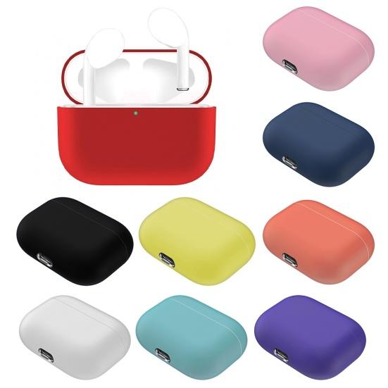 Противоударный силиконовый однотонный защитный чехол для Air Pods Pro