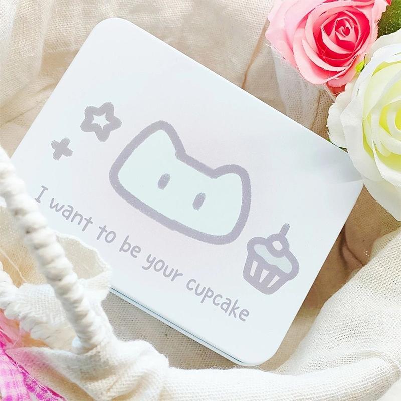 Железный ящик для хранения мультфильмов Kpop Pocards Настольное хранилище Маленькие наклейки для карточек Ленты Ящик для хранения канцелярских принадлежностей Офисные принадлежности