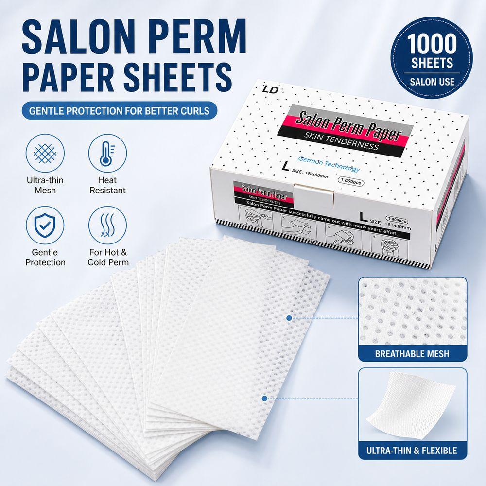 1000Sheets Thin Perming Paper Heat-Resistant Hair Salon Paper New Hair Perm Paper Hair Salon
