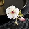 Ladies' Light Luxury Design Elegant Peach Blossom Brooch Fashionable Versatile Niche Design Sense Brooch Daily Accessories