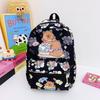 Capybara Cartoon Pattern Backpack Large Capacity Shoulders Bag Children Gift