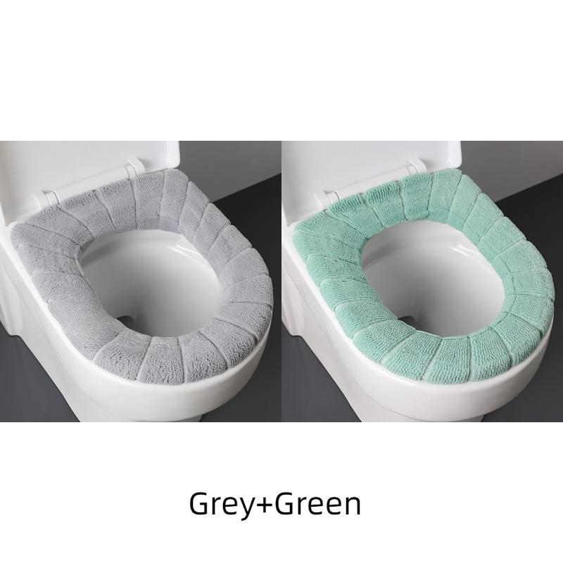 2856A Утолщенная плюшевая O-образная подушка для унитаза Скандинавская универсальная накладка на сиденье для унитаза Подушка для унитаза с флисовой подкладкой Крышка для унитаза