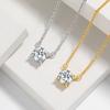 Moissanite 2-carat Necklace, Classic Simple INS Wind Four-claw Diamond Necklace
