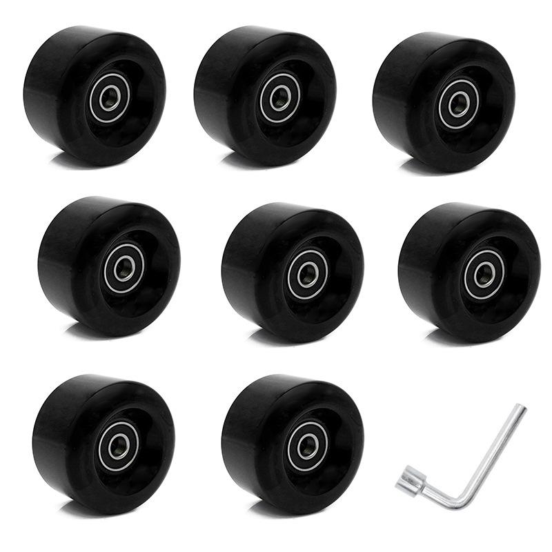 Double Row High-Elastic Shock Absorbing PU Four-Wheel Roller Skate Wheels - Non-Flashing, Universal Accessory