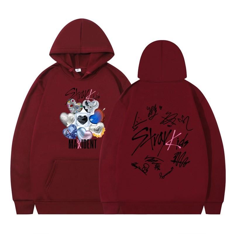 Stray Kids Tour Merch Hoodie Unisex Oversized Cotton Blend Sweatshirt Teens Fall Winter Streetwear