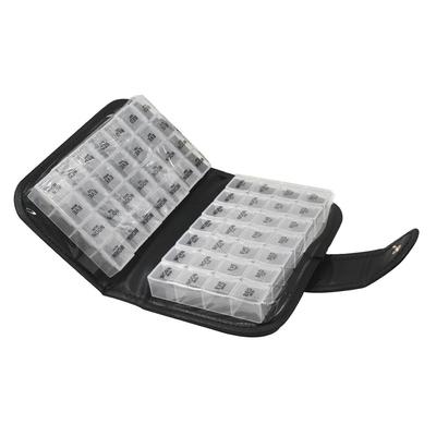 Компактный бокс для хранения лекарств 56 отделений Футляр для хранения витаминов Для коротких и длительных поездок