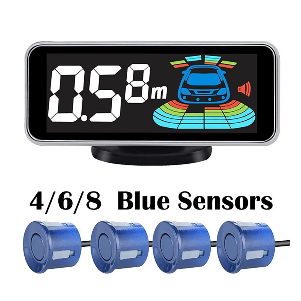 4 Pcs/6 Pcs/8 Pcs Probes Rear Reversing Radars System Parking Sensor Kit LCD Display Car Distance Detection Sound Warning Buzze