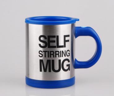 14oz 400ml Double Wall Stainless Steel Milk Cup With Lid Handle for Kids Adults Coffee Tumbler Auto Self Stirring Mug