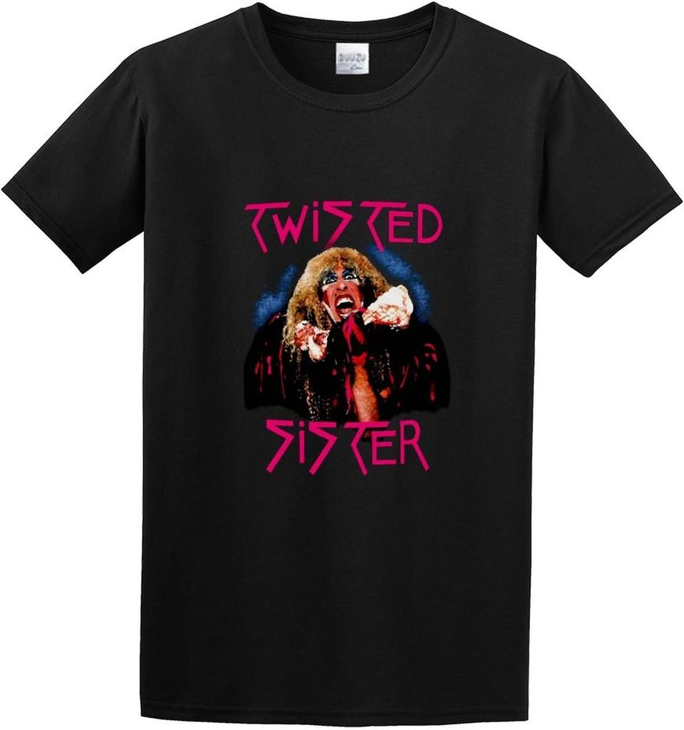 WUWEICHEN Twisted Sister Stay Hungry Album Dee Snider Singer GlamTop Sweatshirt Short Sleeve T-Shirt Black