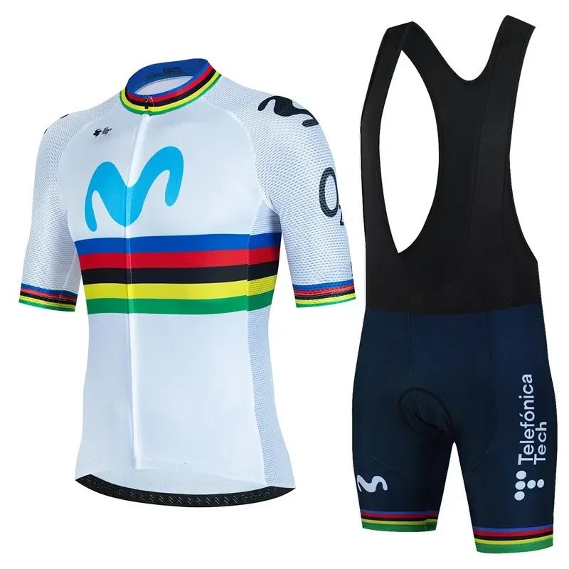 2026 Movistar Pro Team Летний Велосипедный Костюм-Джерси Мужской Дышащий Набор Одежды для Горного Велосипеда Велосипед Гора Джерси Велосипедная Одежда