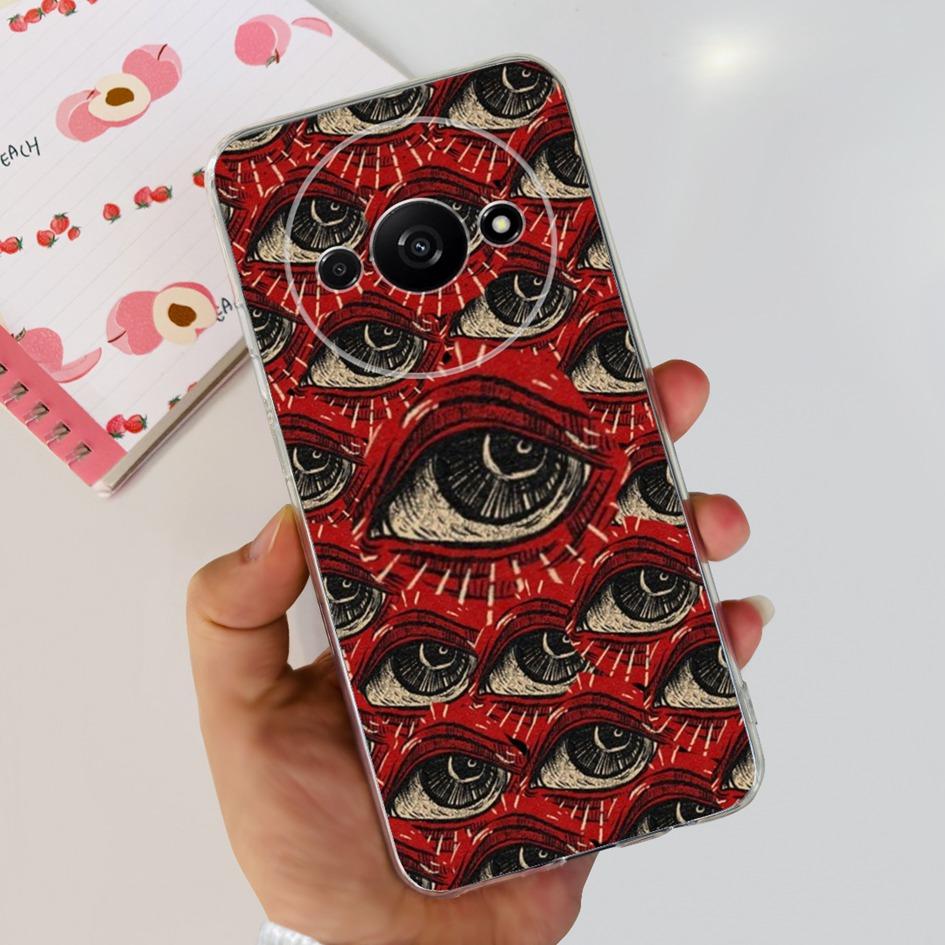 For Funda Xiaomi Redmi A3 Case 2024 Fashion Flower Transparent Silicone Soft TPU Phone Case For Xiomi Redmi A3 RedmiA3 4G Covers